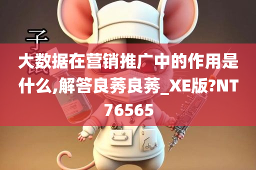 大数据在营销推广中的作用是什么,解答良莠良莠_XE版?NT76565