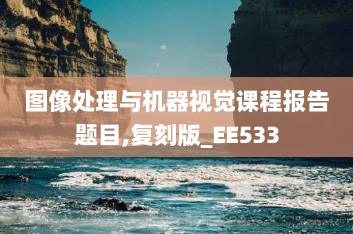 图像处理与机器视觉课程报告题目,复刻版_EE533