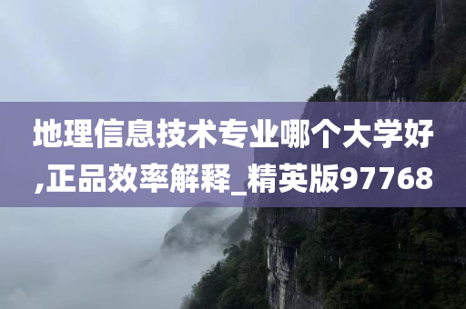 地理信息技术专业哪个大学好,正品效率解释_精英版97768