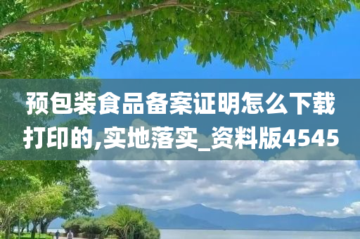 预包装食品备案证明怎么下载打印的,实地落实_资料版4545