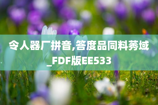 令人器厂拼音,答度品同料莠域_FDF版EE533