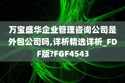 万宝盛华企业管理咨询公司是外包公司吗,详析精选详析_FDF版?FGF4543