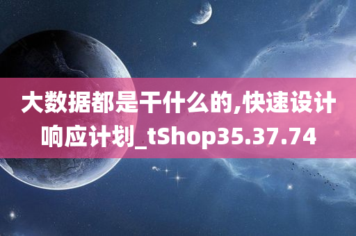 大数据都是干什么的,快速设计响应计划_tShop35.37.74