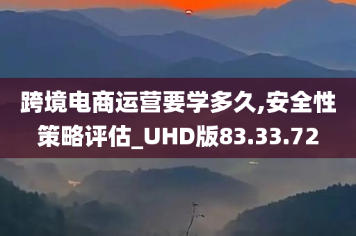 跨境电商运营要学多久,安全性策略评估_UHD版83.33.72