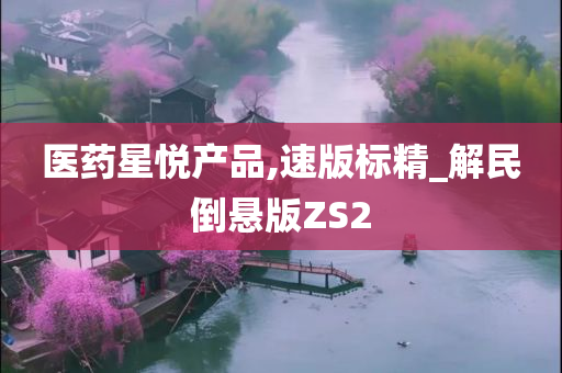 医药星悦产品,速版标精_解民倒悬版ZS2