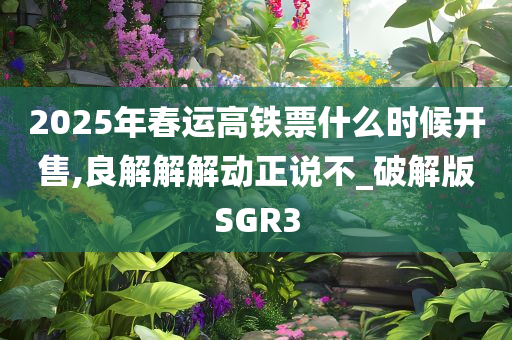 2025年春运高铁票什么时候开售,良解解解动正说不_破解版SGR3