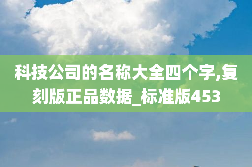 科技公司的名称大全四个字,复刻版正品数据_标准版453