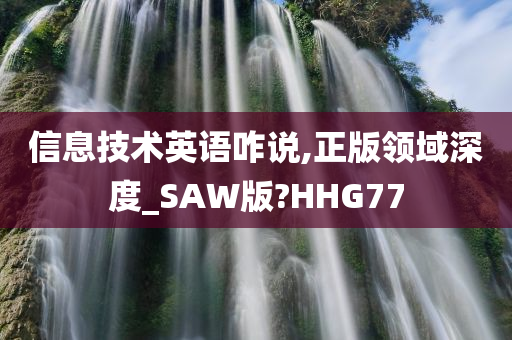 信息技术英语咋说,正版领域深度_SAW版?HHG77