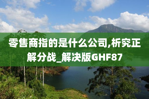 零售商指的是什么公司,析究正解分战_解决版GHF87