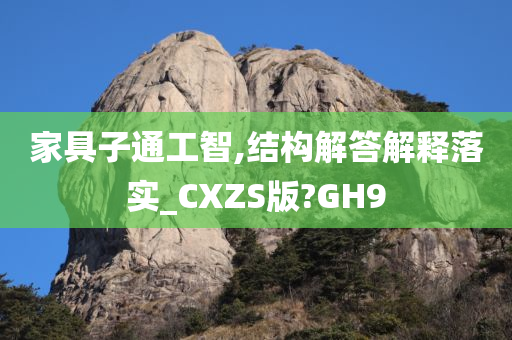 家具子通工智,结构解答解释落实_CXZS版?GH9