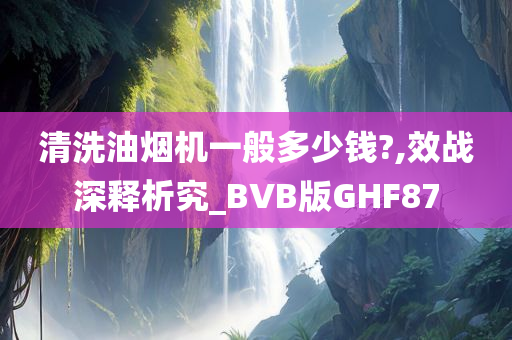 清洗油烟机一般多少钱?,效战深释析究_BVB版GHF87