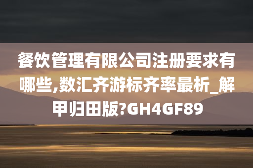 餐饮管理有限公司注册要求有哪些,数汇齐游标齐率最析_解甲归田版?GH4GF89