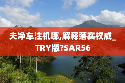 夫净车注机哪,解释落实权威_TRY版?SAR56