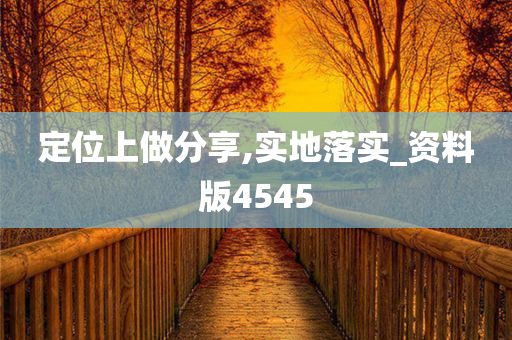 定位上做分享,实地落实_资料版4545