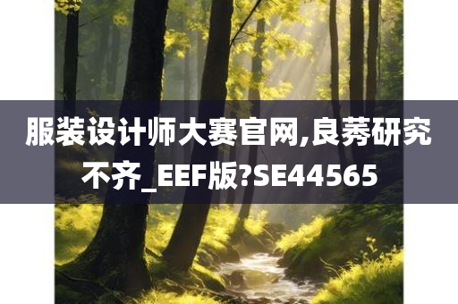 服装设计师大赛官网,良莠研究不齐_EEF版?SE44565