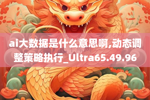 ai大数据是什么意思啊,动态调整策略执行_Ultra65.49.96