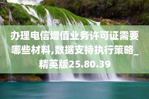 办理电信增值业务许可证需要哪些材料,数据支持执行策略_精英版25.80.39