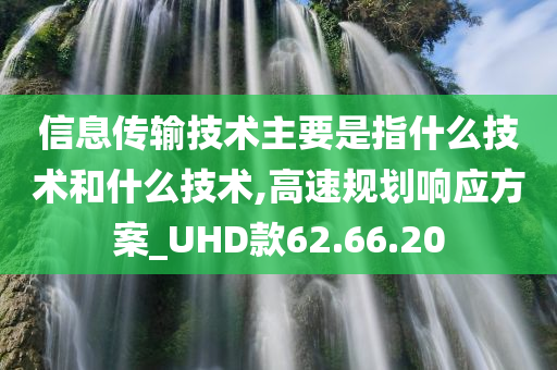 信息传输技术主要是指什么技术和什么技术,高速规划响应方案_UHD款62.66.20