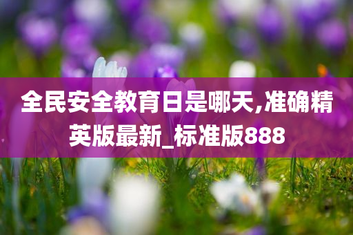 全民安全教育日是哪天,准确精英版最新_标准版888