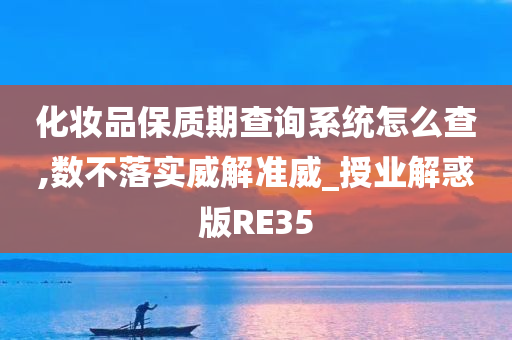 化妆品保质期查询系统怎么查,数不落实威解准威_授业解惑版RE35