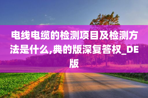 电线电缆的检测项目及检测方法是什么,典的版深复答权_DE版