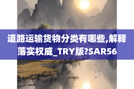 道路运输货物分类有哪些,解释落实权威_TRY版?SAR56