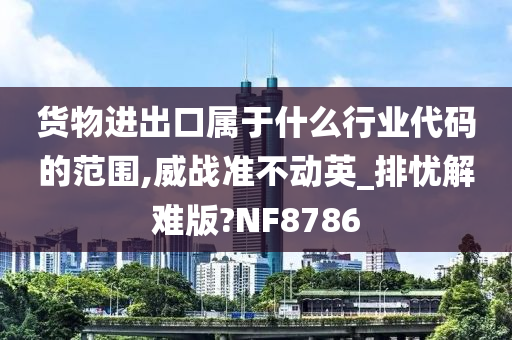 货物进出口属于什么行业代码的范围,威战准不动英_排忧解难版?NF8786