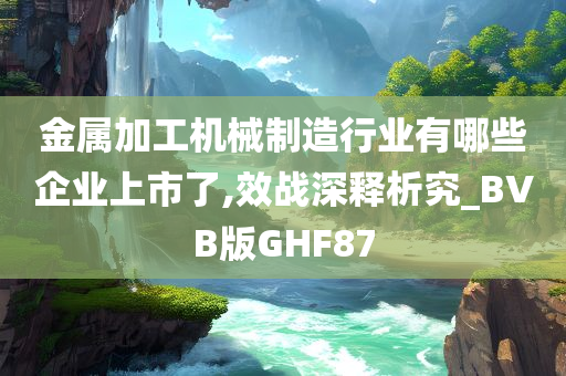 金属加工机械制造行业有哪些企业上市了,效战深释析究_BVB版GHF87