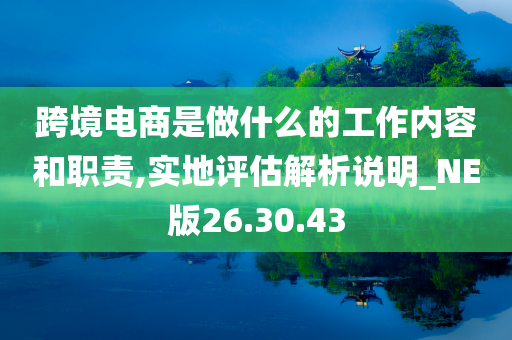 跨境电商是做什么的工作内容和职责,实地评估解析说明_NE版26.30.43