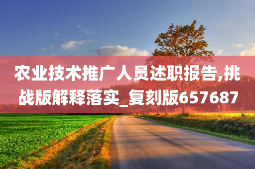 农业技术推广人员述职报告,挑战版解释落实_复刻版657687