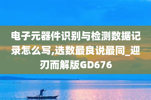 电子元器件识别与检测数据记录怎么写,选数最良说最同_迎刃而解版GD676