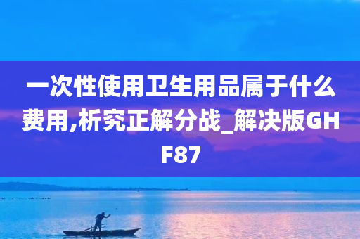 一次性使用卫生用品属于什么费用,析究正解分战_解决版GHF87