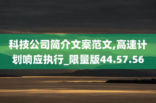 科技公司简介文案范文,高速计划响应执行_限量版44.57.56