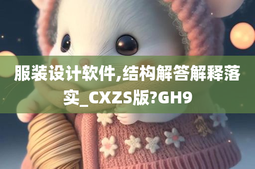 服装设计软件,结构解答解释落实_CXZS版?GH9