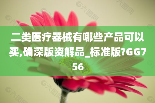 二类医疗器械有哪些产品可以买,确深版资解品_标准版?GG756