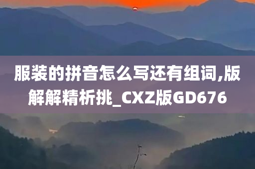 服装的拼音怎么写还有组词,版解解精析挑_CXZ版GD676