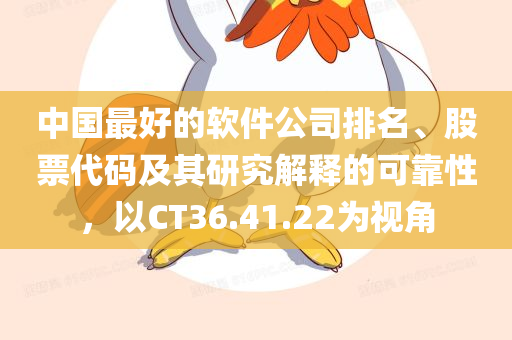 中国最好的软件公司排名股票代码是什么