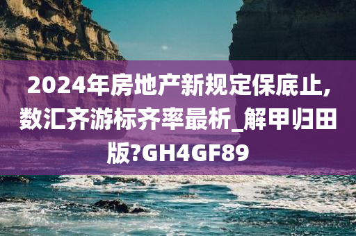 2024年房地产新规定保底止,数汇齐游标齐率最析_解甲归田版?GH4GF89