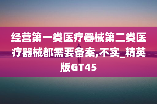 经营第一类医疗器械第二类医疗器械都需要备案,不实_精英版GT45