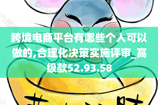 跨境电商平台有哪些个人可以做的,合理化决策实施评审_高级款52.93.58