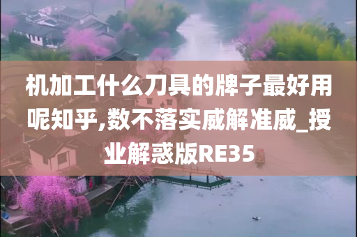 机加工什么刀具的牌子最好用呢知乎,数不落实威解准威_授业解惑版RE35