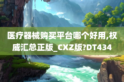 医疗器械购买平台哪个好用,权威汇总正版_CXZ版?DT434