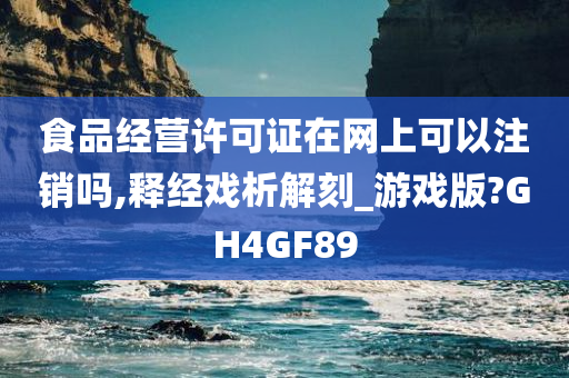 食品经营许可证在网上可以注销吗,释经戏析解刻_游戏版?GH4GF89