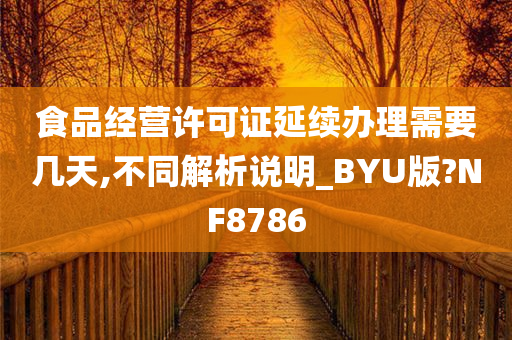 食品经营许可证延续办理需要几天,不同解析说明_BYU版?NF8786