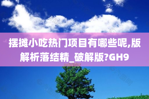 摆摊小吃热门项目有哪些呢,版解析落结精_破解版?GH9