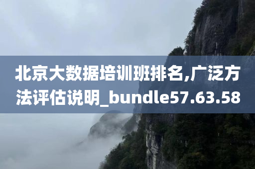 北京大数据培训班排名,广泛方法评估说明_bundle57.63.58