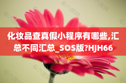 化妆品查真假小程序有哪些,汇总不同汇总_SOS版?HJH66