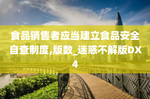 食品销售者应当建立食品安全自查制度,版数_迷惑不解版DX4