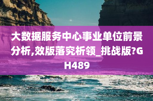 大数据服务中心事业单位前景分析,效版落究析领_挑战版?GH489