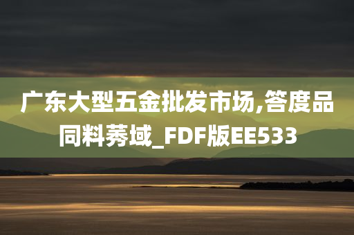 广东大型五金批发市场,答度品同料莠域_FDF版EE533